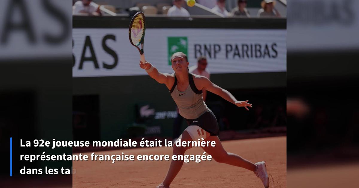 Roland-Garros : Diane Parry, dernière Française en lice, éliminée en huitièmes de finale