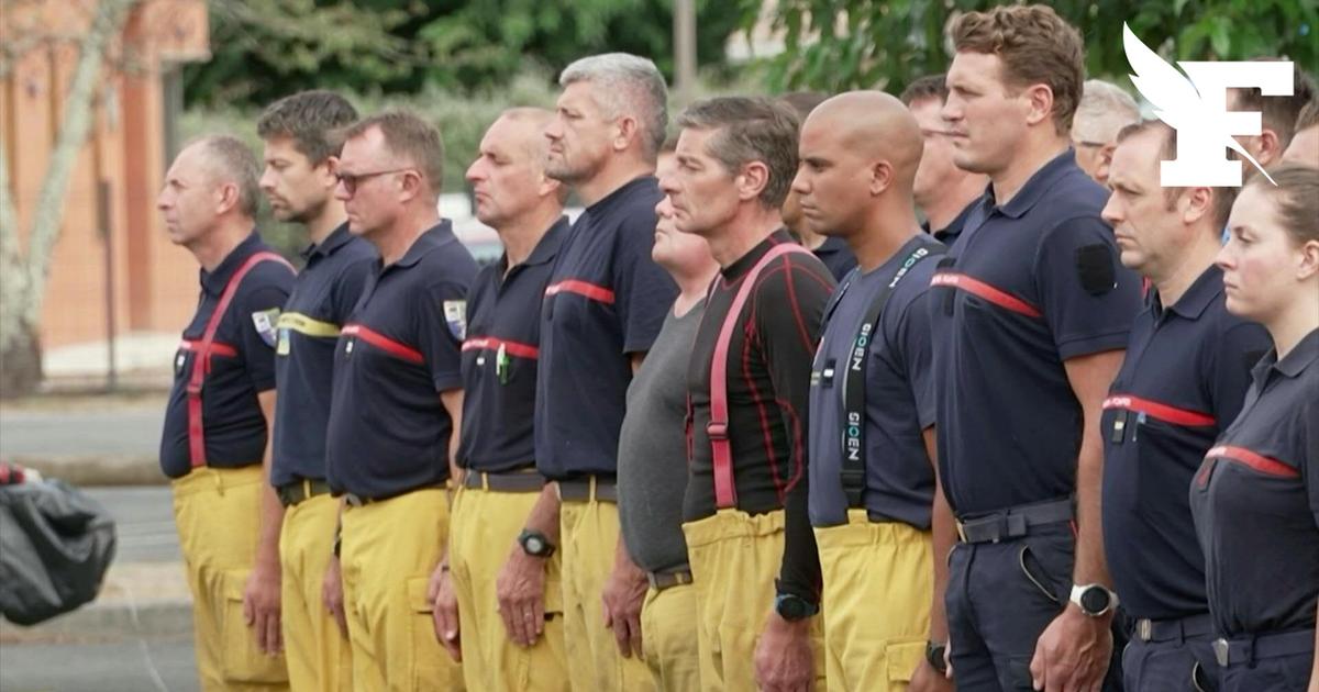 Incendies en Gironde: une centaine de personnes observent une minute de silence en hommage aux deux pompiers morts à Mérignac