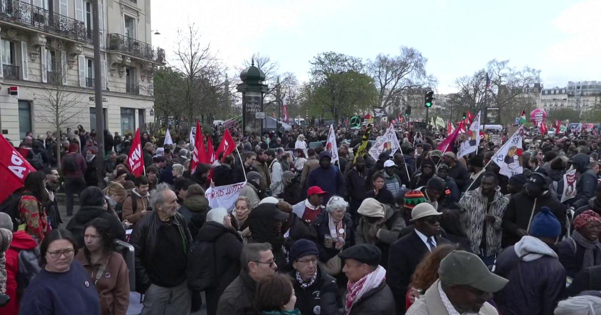 Manifestation contre le racisme, le fascisme et les violences policières à Paris, à la veille des élections municipales