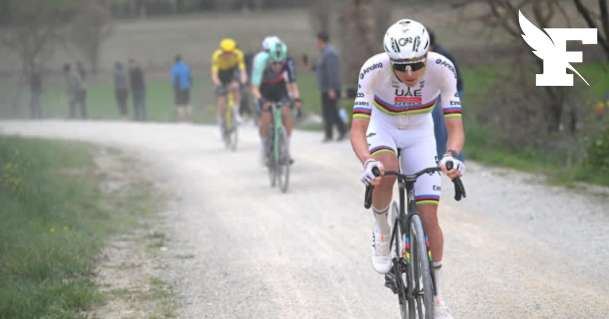 Intouchable, le cycliste slovène Tadej Pogacar remporte les Strade Bianche devant le Français Paul Seixas