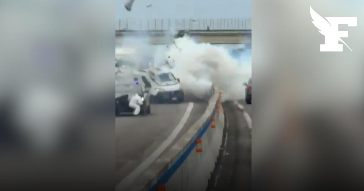 Italie : les images saisissantes de l'attaque d'un fourgon blindé au beau milieu d'une autoroute