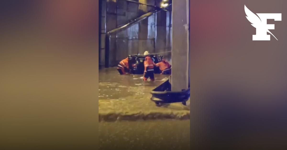 Les images impressionnantes des fortes pluies touchant Barcelone