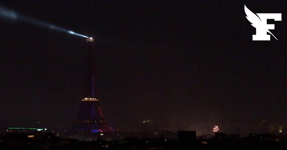 Ligue des champions: la tour Eiffel éclairée en bleu et rouge pour célébrer la victoire du PSG