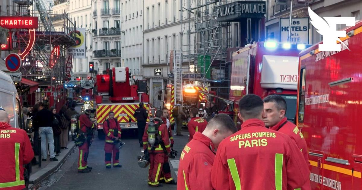 Paris: les images de la centaine de pompiers déployés pour maîtriser un important incendie