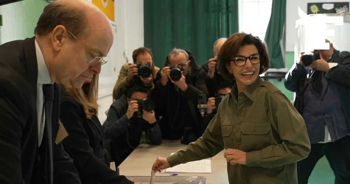 Second tour des municipales: Rachida Dati, candidate à la mairie, vote à Paris