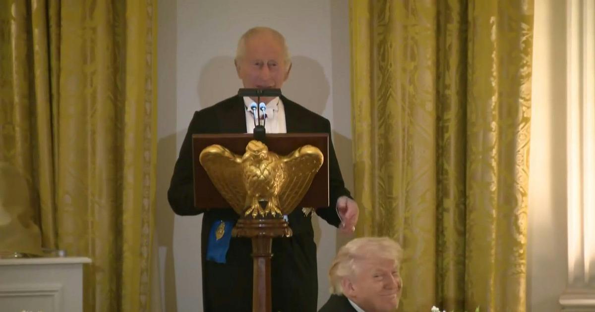 Sans les Britanniques, «Vous parleriez français», plaisante Charles III face à Donald Trump