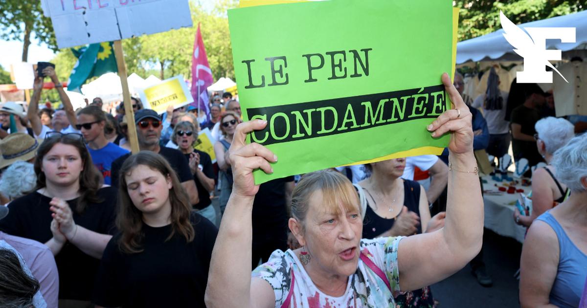Face à face entre partisans et manifestants : ambiance tendue dans le comité d'accueil de Marine Le Pen à La Flèche