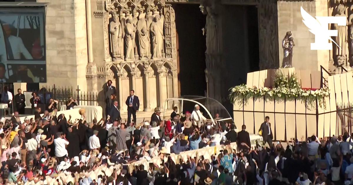 L'arrivée du pape Léon XIV à la cathédrale Notre-Dame de Paris