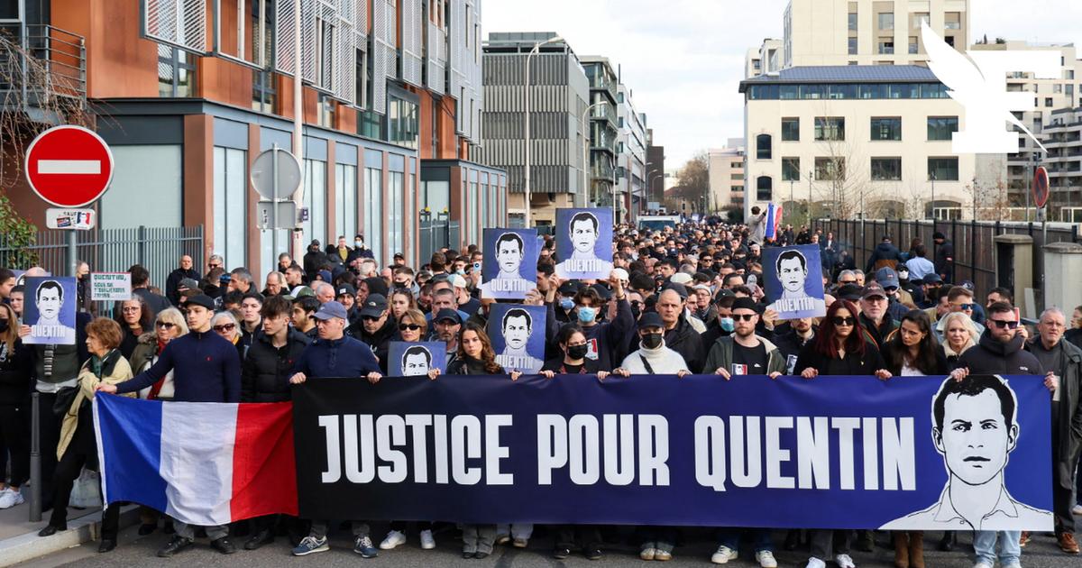 «Jeune garde en prison», Marseillaise, banderole... Les images de la marche pour Quentin Deranque, militant nationaliste lynché à Lyon