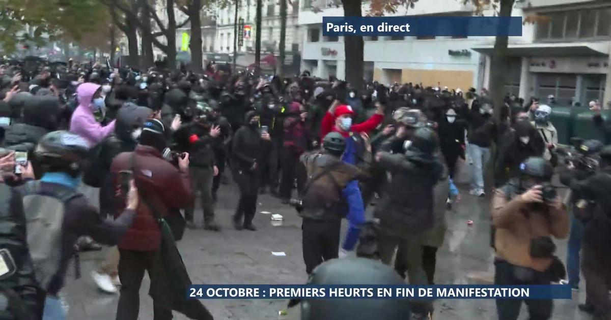 Paris : de premiers heurts éclatent entre les forces de l'ordre et les manifestants