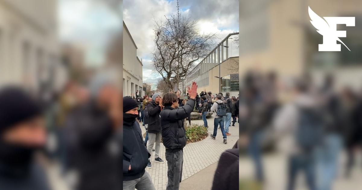 Des slogans «Siamo tutti antifascisti» opposés aux «Antifas assassins» lors de la marche pour Quentin Deranque