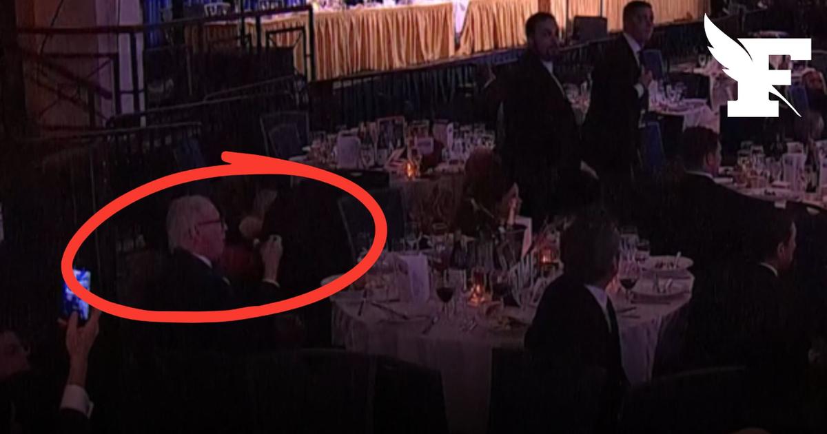 Imperturbable, un homme continue son repas malgré les tirs lors du gala de la presse à Washington