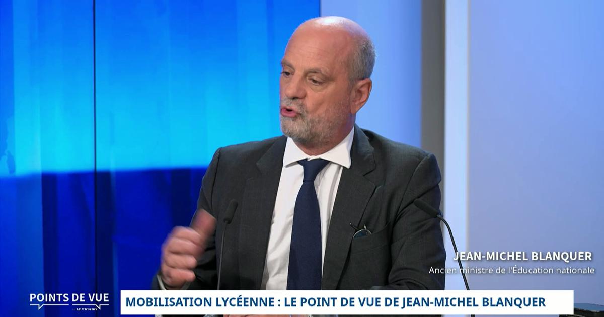Mouvement lycéen: «Il y a une crise générationnelle», analyse Jean-Michel Blanquer