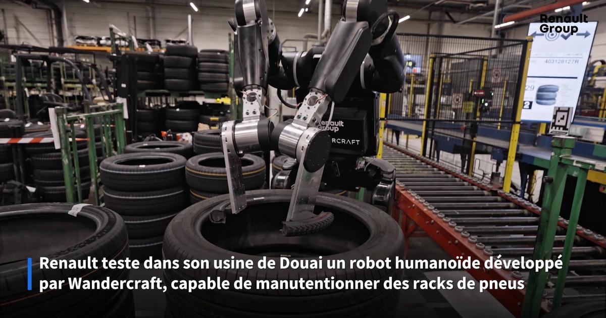 Renault teste un robot humanoïde pour porter les pneus dans son usine de Douai