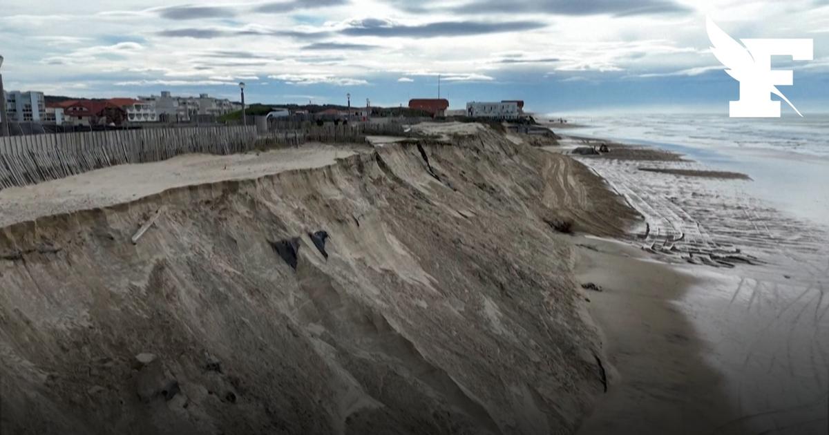 Biscarrosse : les images d'une partie de la promenade du front de mer effondrée après la tempête