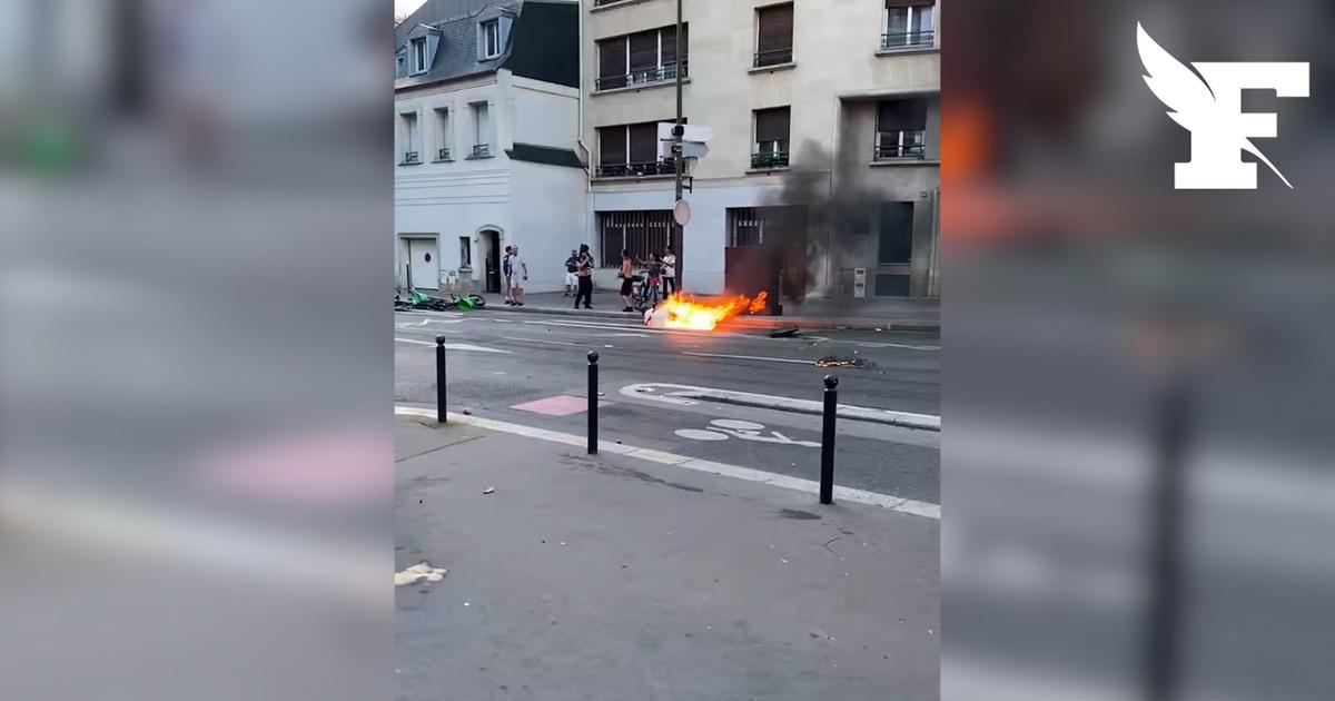 Les images des dégradations commises à Paris en marge de la victoire du PSG en Ligue des champions