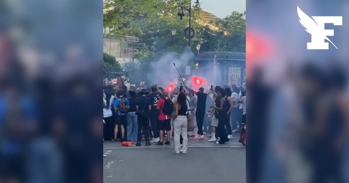 Ligue des champions: les images des scènes de liesse dans Paris lors de l'égalisation du PSG