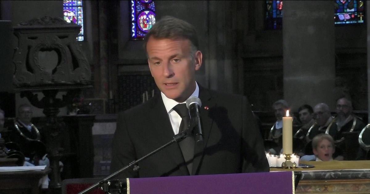 Emmanuel Macron rend hommage à François Patriat, président du groupe macroniste au Sénat