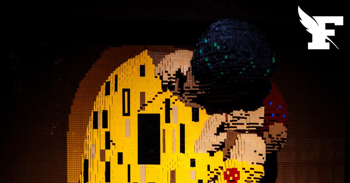 Lego revisite en briques «Le Baiser» de Gustav Klimt