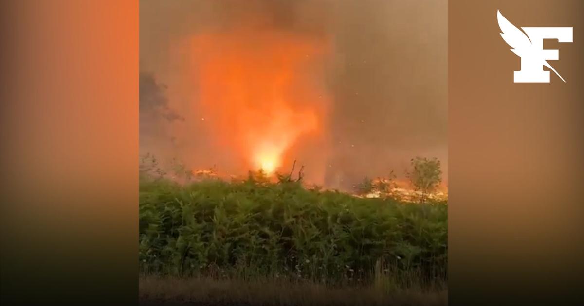 Incendie : une impressionnante tornade de feu observée près de l'incendie de Saumos en Gironde