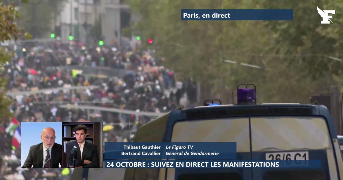 «Dissuasion, protection et capacité à réagir» : Bertrand Cavalier explique pourquoi la manifestation du 24 octobre est plus calme que celle de samedi dernier