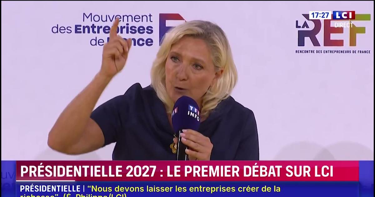 «Le premier qui doit réduire son train de vie, c’est l’Etat !», pointe Marine Le Pen devant le Medef