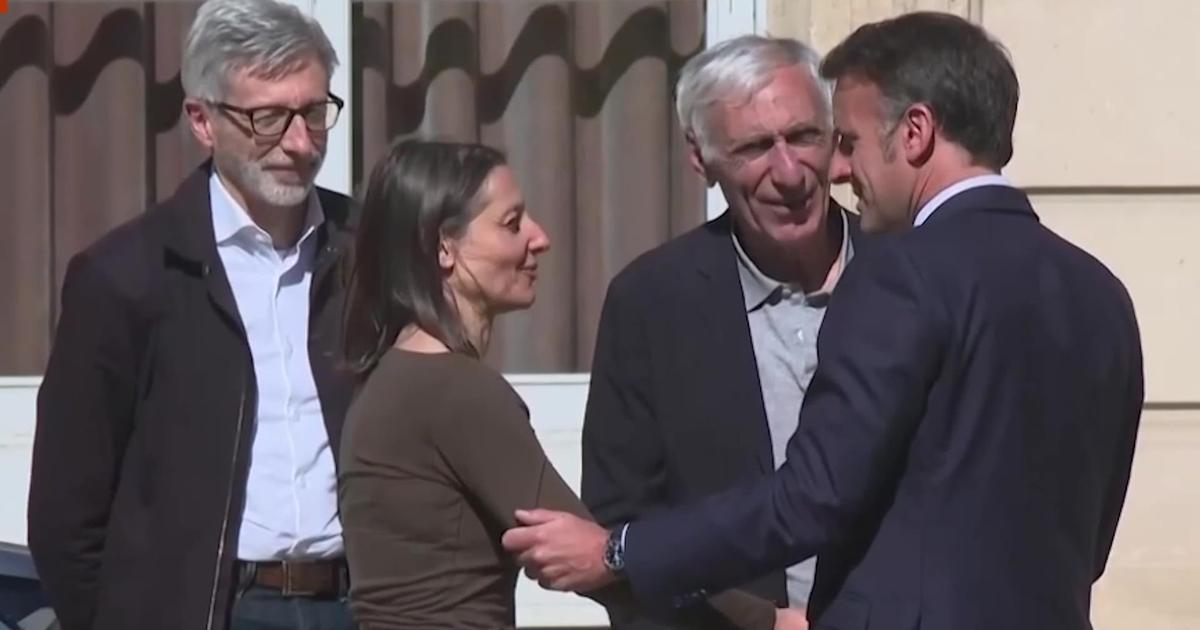 Les ex-détenus en Iran Cécile Kohler et Jacques Paris rencontrent Emmanuel Macron à l'Élysée