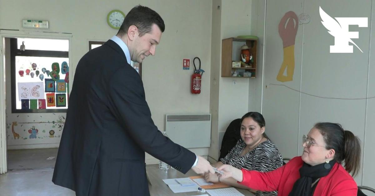 Municipales: Jordan Bardella (RN) vote pour le second tour