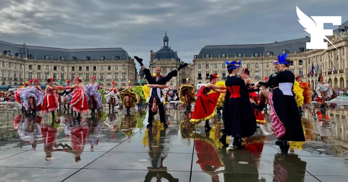 Bordeaux : le record du monde de French cancan battu sur le miroir d'eau