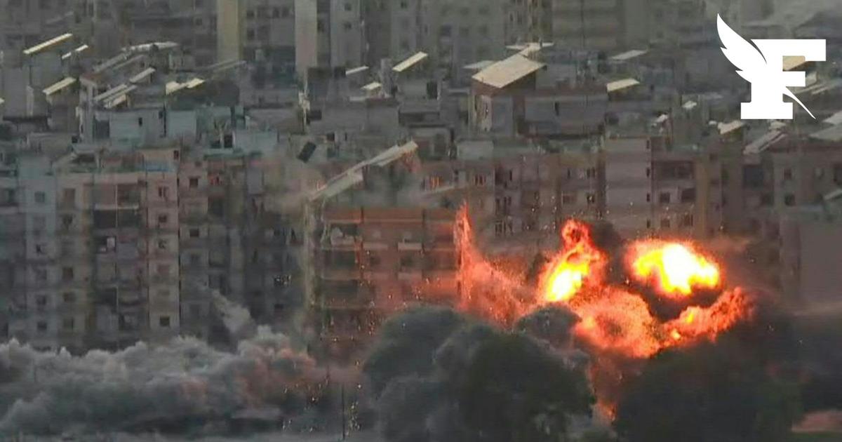 Liban : les images d’une frappe israélienne qui détruit un immeuble dans la banlieue sud de Beyrouth