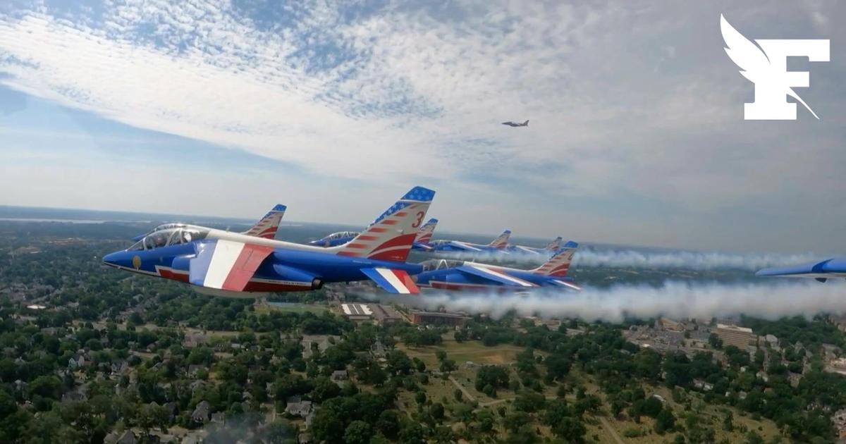 Les images de la Patrouille de France qui survole des monuments historiques de Washington