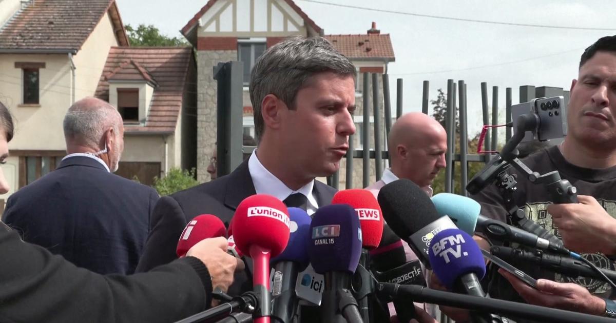 «Moi je fais campagne au milieu des Français» , lance Gabriel Attal depuis la foire de Châlons-en-Champagne