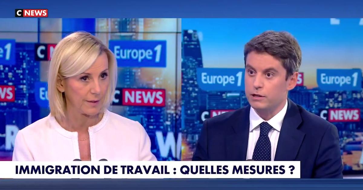 Immigration: «Je souhaite qu'on assume une préférence travail», déclare Gabriel Attal