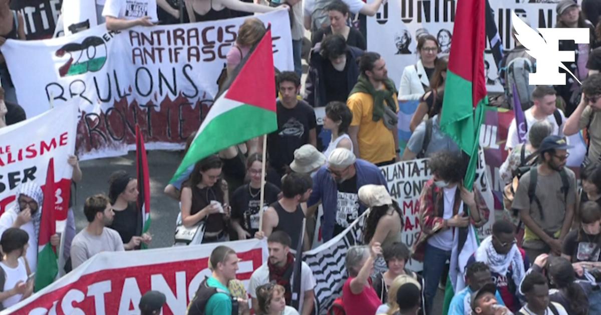 Pancartes anti-milliardaires, drapeaux palestiniens... Les images du lancement de la manifestation parisienne du 1er mai