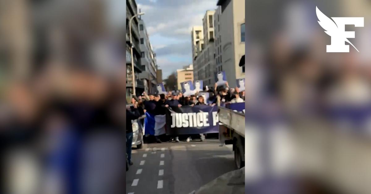 Marche pour Quentin Deranque: la Marseillaise scandée en tête de cortège