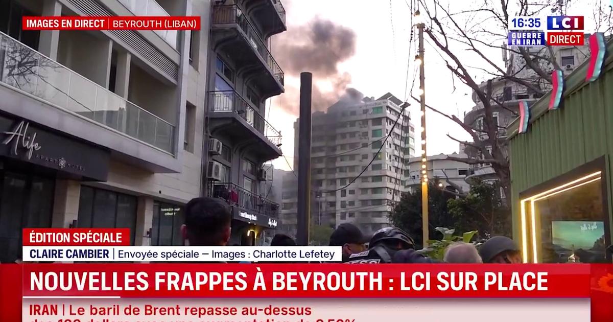 En plein duplex, une équipe de LCI filme le bombardement d'un immeuble