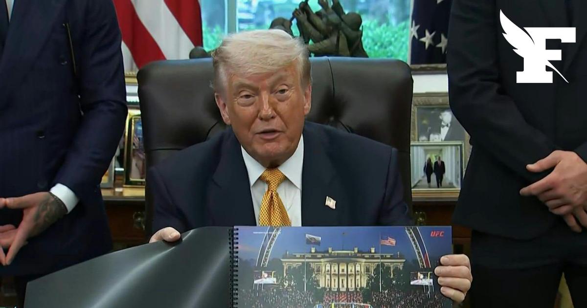 Donald Trump présente la scène du combat UFC prévu sur la pelouse de la Maison Blanche le 14 juin
