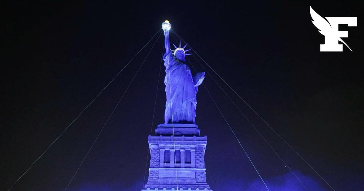 Les images du spectacle inédit projeté sur la Statue de la Liberté pour les 250 ans des États-Unis