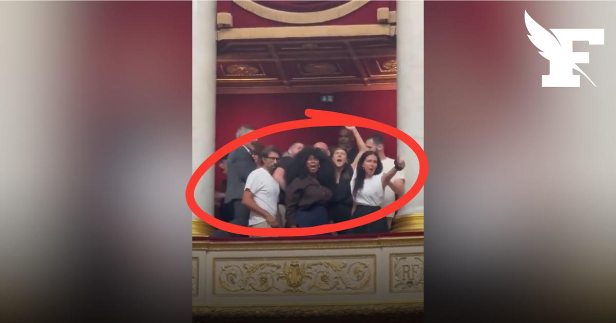 Les images d'Assa Traoré et son collectif perturbant la séance à l’Assemblée pendant le vote sur la présomption de légitime défense pour les forces de l’ordre