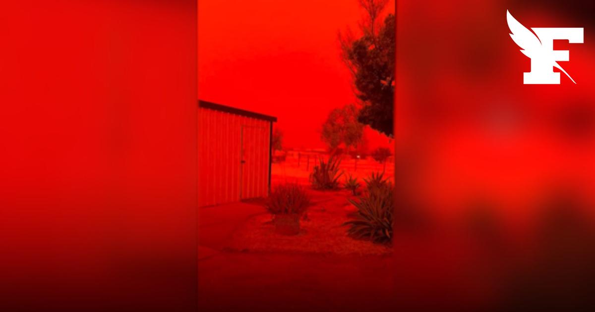 Australie: le ciel vire au rouge au passage d'un cyclone tropical
