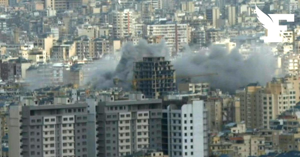 Les images du panache de fumée qui s'élève à Beyrouth après une frappe israélienne