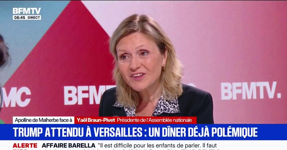 «Je n'y vois aucune difficulté», déclare Yaël Braun-Pivet sur la venue de Donald Trump à Versailles