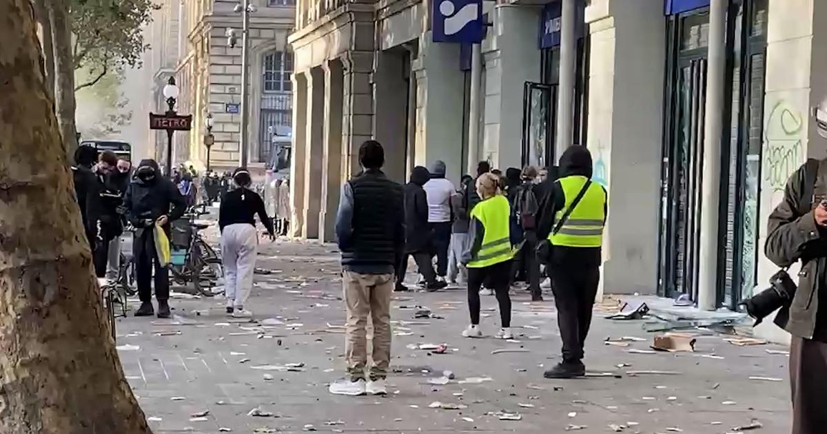 Manifestation du 17 octobre: un magasin Intersport pillé à Paris