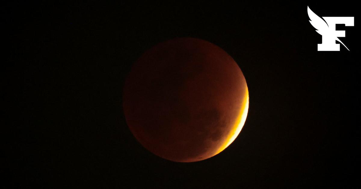 Les images de l'éclipse totale de lune visible ce mardi
