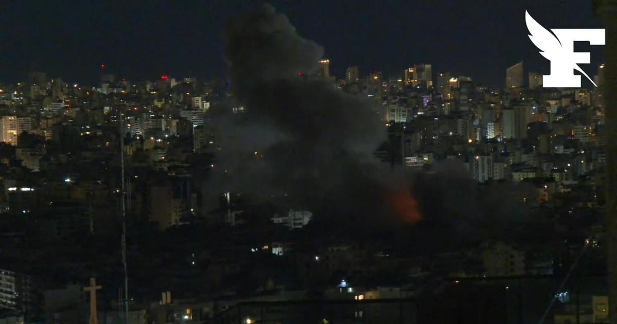 Liban: les images de la fumée qui s'élève après une explosion dans la banlieue sud de Beyrouth