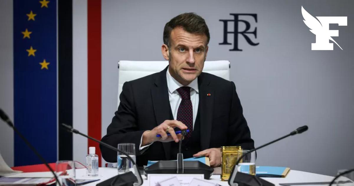 Le président français Emmanuel Macron tient une réunion avec le G7 sur le Moyen-Orient