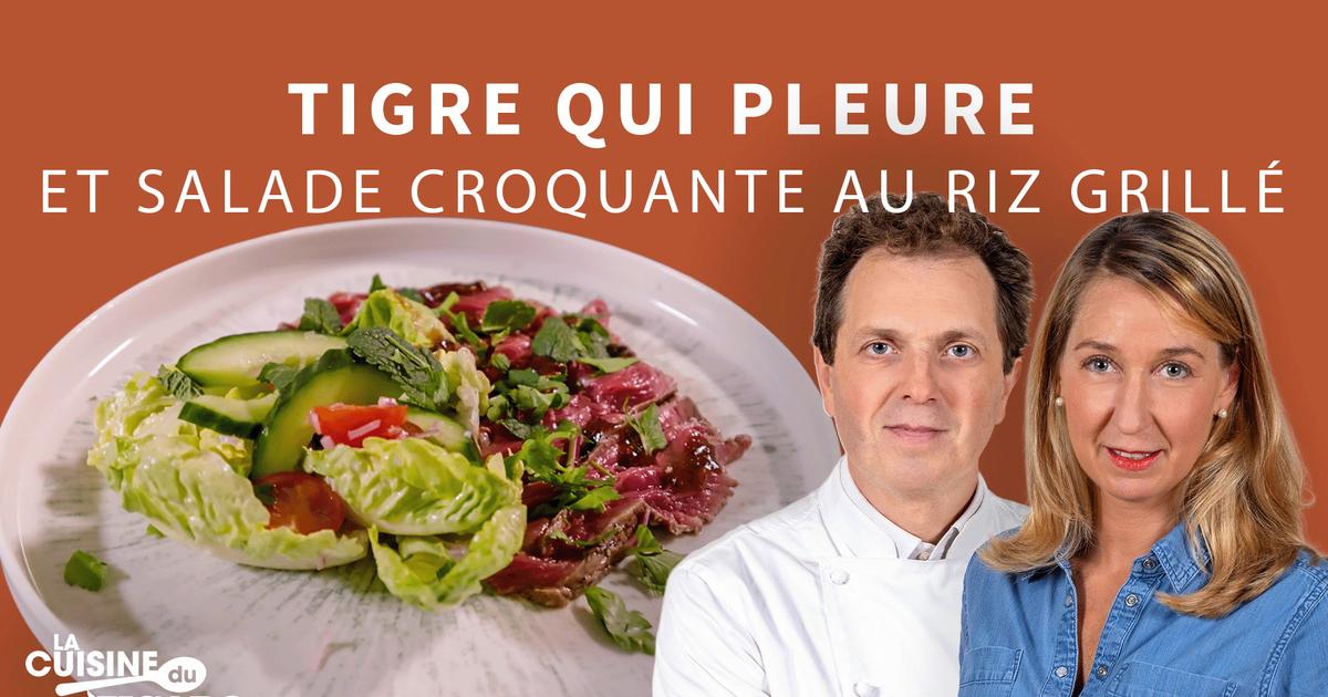 La recette du Tigre qui pleure : Bœuf mariné et salade croquante au riz grillé
