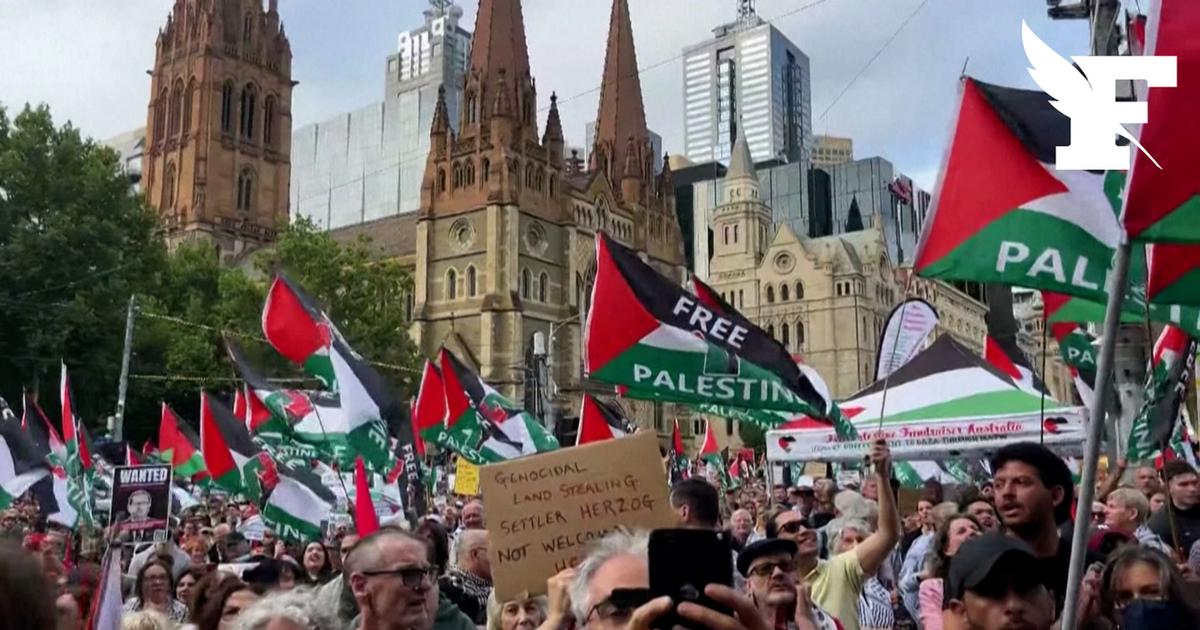 Australie: les images de la manifestation appelant à l'arrestation du président israélien