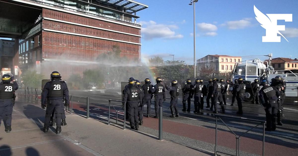 31 octobre: un canon à eau utilisé pour disperser les manifestants à Toulouse