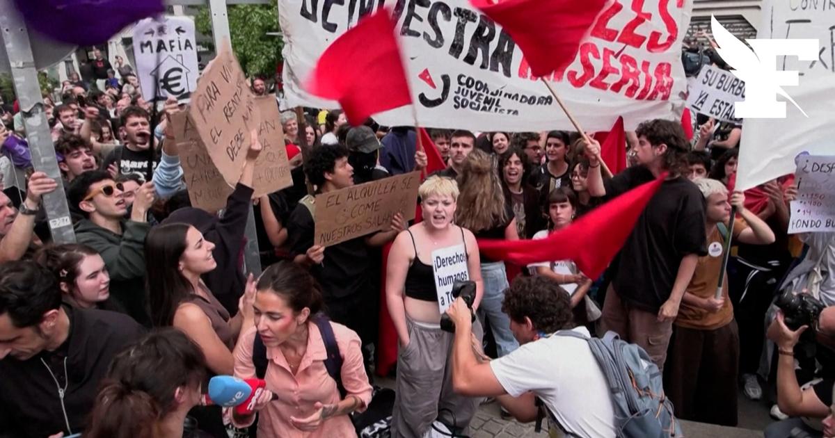 «Vers la grève générale» : en Espagne, des dizaines de milliers de manifestants défilent contre la crise du logement